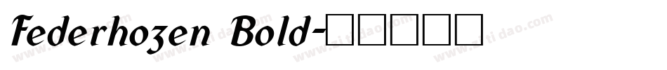 Federhozen Bold字体转换